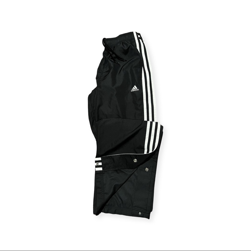 Adidas full snap warmups- youth medium